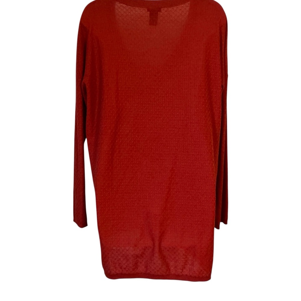 ANN TAYLOR   BURNT ORANGE  MERINO WOLL BLEND LIGHTWEIGHT SWEATER   LARGE  #A - Picture 6 of 8